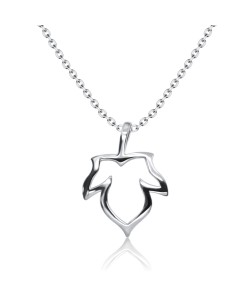 Leaf Shaped Silver Necklace SPE-3635